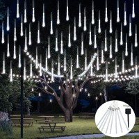 Christmas Solar Meteor Lights White 144 LED 5M - 8 tubes