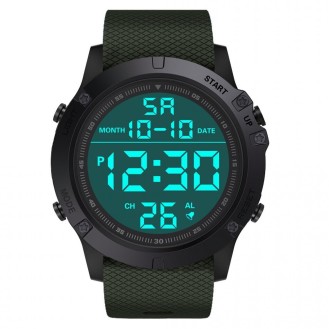 Hightech Waterproof Watch with Display Army Green