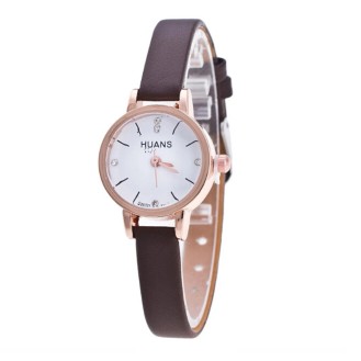 Huans Wrist Watch Brown Analog