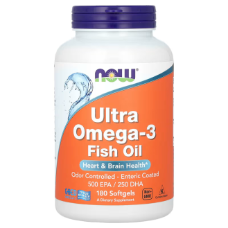 NOW Foods, Ultra Omega-3 Fish Oil, 180 Softgels