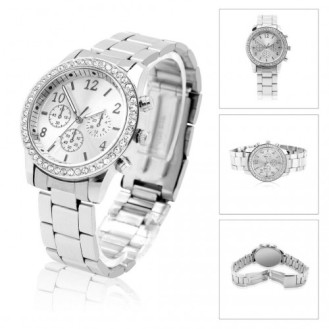 Geneva Watch Silver Metallic Silver